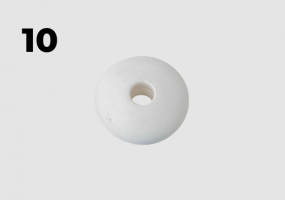 Billes de marque plastiques blanches x10 Billes de marque plastiques blanches x10