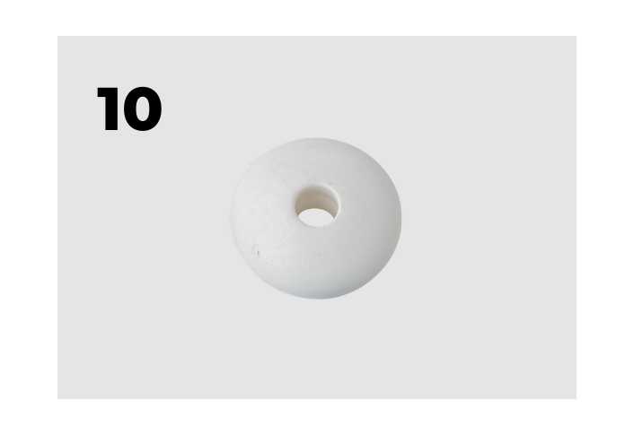 Billes de marque plastiques blanches x10 Billes de marque plastiques blanches x10