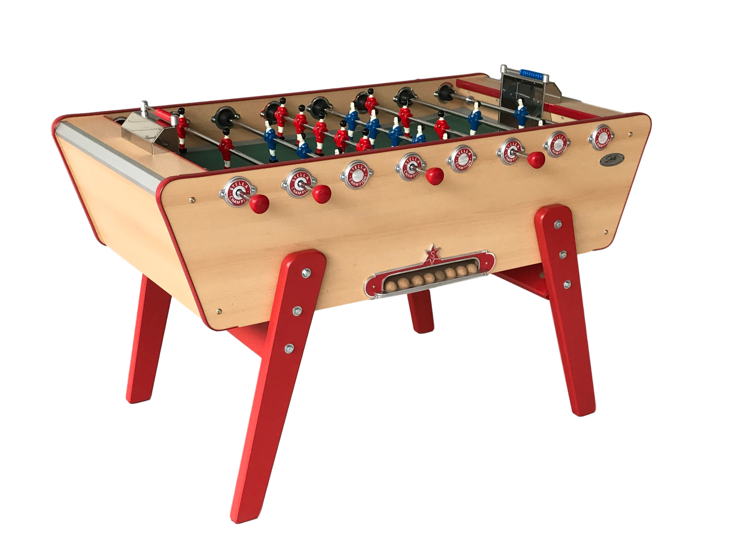 baby-foot champion hetre et rouge